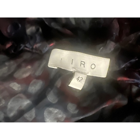 IRO designer avant garde feminine batik one shoulder long sleeve sz 42 - Picture 8 of 10